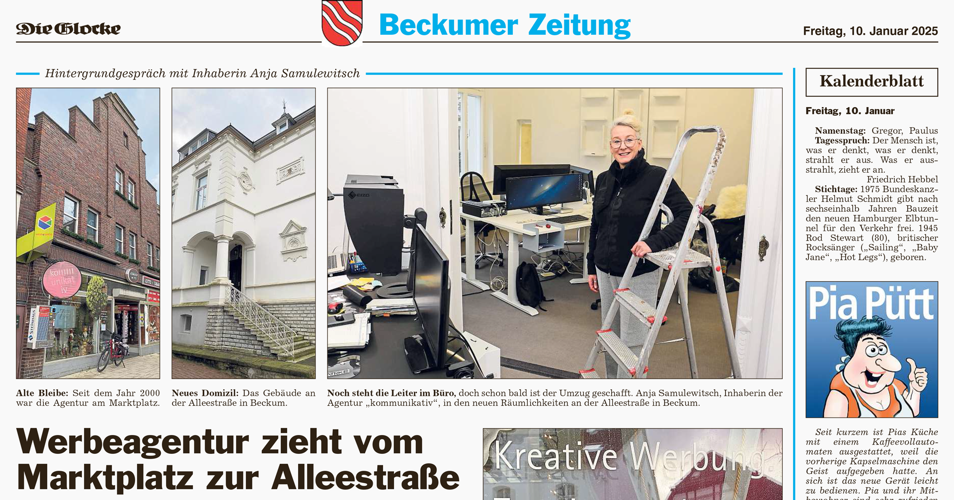Kommunikativ 4 Kommunikativ BEckum - Beitrag zum Umzug in "Die Glocke" Beckum